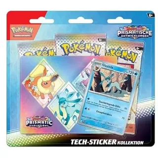 HEART FOR CARDS Prismatische Entwicklungen Tech-Sticker-Kollektion DEUTSCH | Pokémon Karmesin & Purpur | 3 Boosterpacks + Promo-Karte + Tech-Stickerbogen + Heartforcards Versandschutz