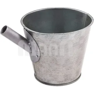 AGROHIT Jaucheschöpfer 5 l, Jaucheeimer mit Stieldülle, Schöpfkelle für Gülle, Jauche & Wasser, Verzinkter Gülleschöpfer, Riss- und Witterungsfest, Schöpfeimer, Gülleeimer für Landwirtschaft & Garten