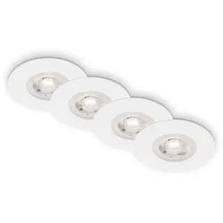 Briloner LED-Einbauleuchten Kulana 4 Stk. Weiß