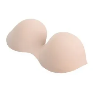 Bye Bra Klebe-BH Glam Bra Unsichtbar tiefer Auschnitt Push-Up beige G