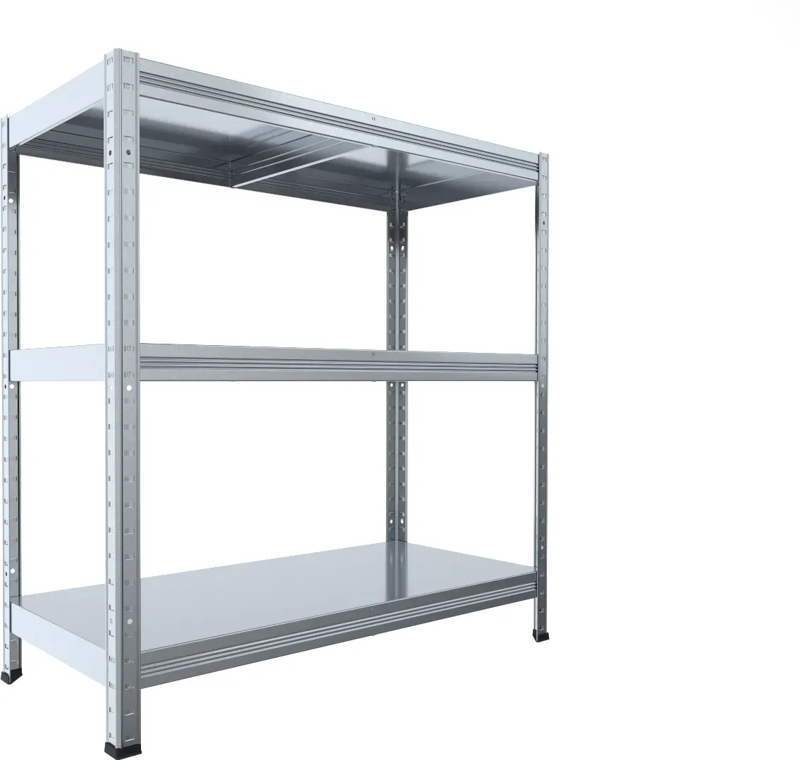Speisekammerregal Biedrax 40 x 60 x 90 cm, Verzinkt, 3 Stahlböden, Fachlast 100 kg pro Fachboden