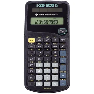 Texas Instruments TI 30 ECO RS Taschenrechner (10-stellige Display, solarbetrieben, Blauer Engel) hellblau-schwarz