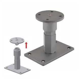 Pitzl Pfostenträger Steckbar + Höhen verstellbar 141-201mm mit Gewinde | UP=160x100mm