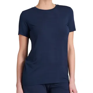 SCHIESSER Damen Schlafshirt Kurzarm Modal - Relax Pyjamaoberteil, Blau_175475, 48
