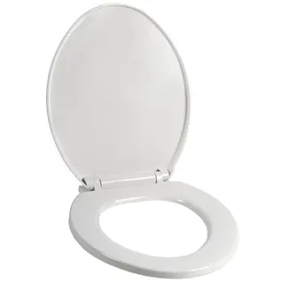Cofan WC-Deckel | Universal | Maße 41,9 x 34,7 cm | Modell Atlin | Hergestellt aus Polypropylen, weiß, antibakteriell