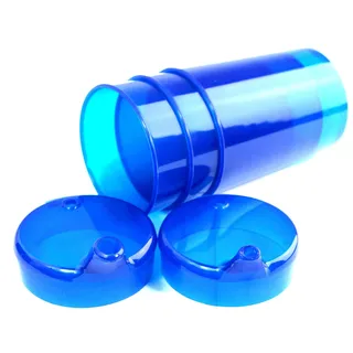 Medi-Inn+ Schnabelbecher 250 ml Set: 5 Unterteile mit 10 Deckeln blau