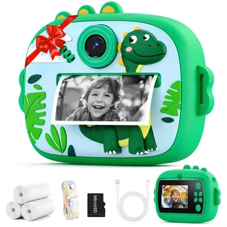 YOZISS Kinderkamera Sofortbildkamera Kinder Fotokamera mit 32GB Karte & 3 Rollen Druckpapier,1080P Kinderkamera mit Sofortdruck,Digitalkamera Geschenke für Jungen & Mädchen