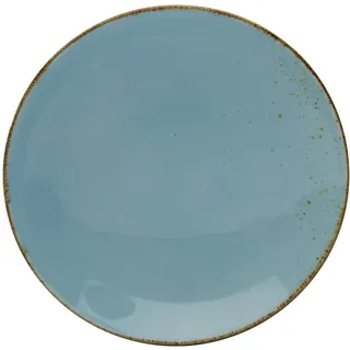 CreaTable 6er-Set CreaTable Suppenteller Nature Collection Ø 22 cm Steinzeug Blau Hellblau
