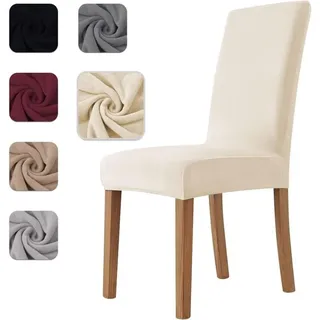 Stuhlhussen aus Stretch-Samt, universelle Stuhlhussen für Esszimmer, Küche und Wohnzimmer, extrem weich und bequem