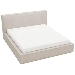 GRAINGOLD Polsterbett mit Bettkasten, 180x200 Beige , Maße (cm): B: 195 H: 100