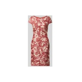Knielanges Cocktailkleid mit Applikationen, Terra, 48