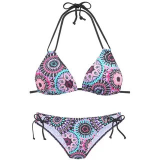 LASCANA Triangel-Bikini Damen lila bedruckt Gr.36 Cup A/B