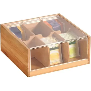 KESPER Teebox natur Bambus B/H/L: ca. 11x9,5x22 cm