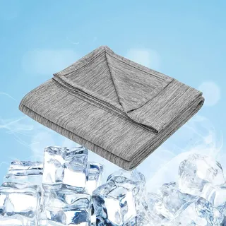 Woltu Sommerdecke Selbstkühlende Decke Mikrofaser Arc-chill, Kühldecke Mit Q-max0.45, Kühl Und Hautfreundlich, Weiche Sofadecke Reisedecke 200 X 220cm Grau - Woltu