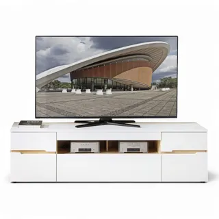 Innostyle Memphis TV-Lowboard 192x53x47 cm Weiß Holz