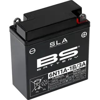 BS Battery AGM SLA Batterie vorgeladen - wartungsfrei - 6N11A-1B/3A