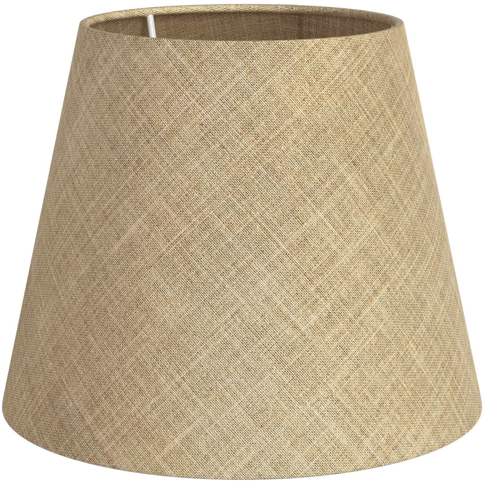 ledscom.de Lampenschirm, Leinen, Jute, Hanf, Textil, Stoff, natur-beige, 200mm Ø