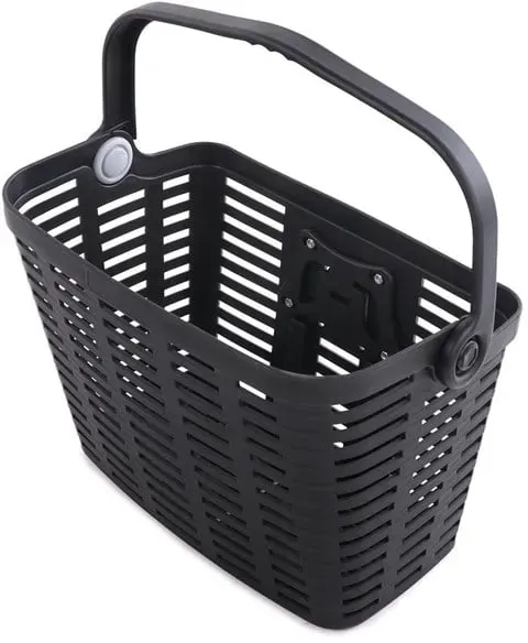 WKR-PK plastic handlebar bicycle basket - black