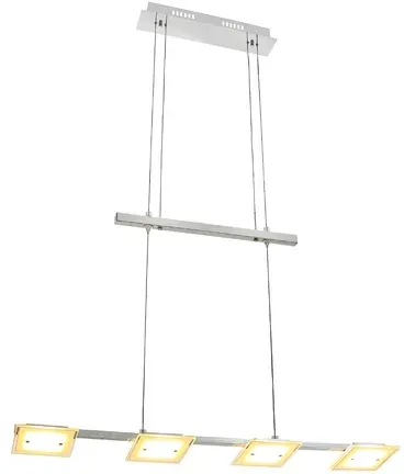 Brilliant LED Pendelleuchte Dorena square 4x5W 3000K (Warmweiß) höhenverstellbar