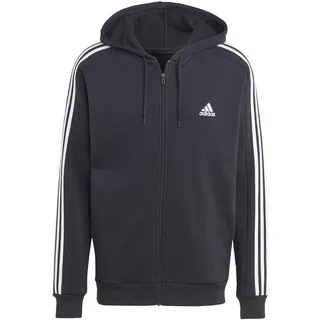adidas Essentials 3-Streifen Kapuzenjacke schwarz S
