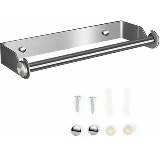 Papierhandtuchspender, Papierhandtuchhalter, Wand-papierhandtuchspender, Spender Für Alufolie Und Frischhaltefolie, Wand-papierhandtuchhalter, Küchenrollenhalter (silber) - Crezuo