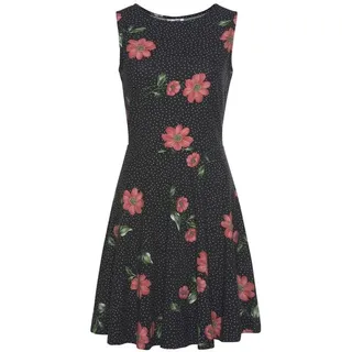 Beachtime Strandkleid Schwarz/Rot 46