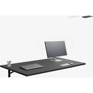 Wandklapptisch Küche Schreibtisch 120x60cm Jeremy - Schwarz - Schwarz