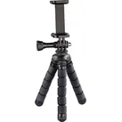 Hama Flex Ministativ 1/4 Zoll Arbeitshöhe=7 - 14 cm Schwarz Für Smartphones und GoPro 00004609