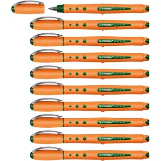 Stabilo - Tintenroller - worker+ - fein - 10er Pack - grün