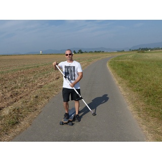 Onda Motion Longboard-Landpaddling-Stick 3-teilig aus Aluminium mit 1 Ersatzgummifuß, Onda, 1,50 m bis zu 2 m