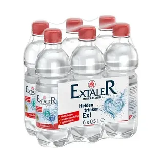 EXTALER Mineralwasser medium 6 x 0,5L 15407 - mit wenig Kohlensäure