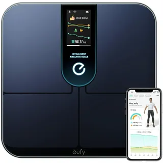 eufy by Anker WLAN Fitness Tracking Smart Scale P3, intelligente Waage mit Analyse, virtuelles 3D-Körpermodell, digitale Körperwaage mit 16 Messwerten, Herzfrequenz, BMI, Bluetooth, mit App