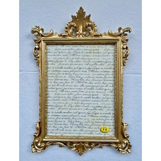 Bilderrahmen Gold Antik Barockrahmen 36x24cm Fotorahmen Shabby 24x18 Deko Hängerahmen Spiegelrahmen Vintage Landhausstil Prunkrahmen c12M