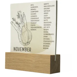 Zeit für Gutes Saisonkalender für Obst und Gemüse (Holzsockel)