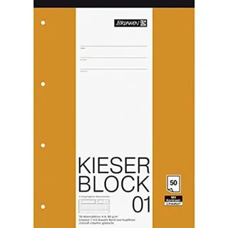 Brunnen Kieserblock A4 Lineatur 1 50 Blatt