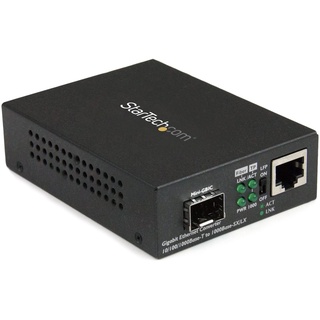 Startech StarTech.com Gigabit Ethernet Glasfaser Medienkonverter mit offenem SFP Steckplatz - Unterstützt 10/100/1000 Netzwerke (MCM1110SFP)