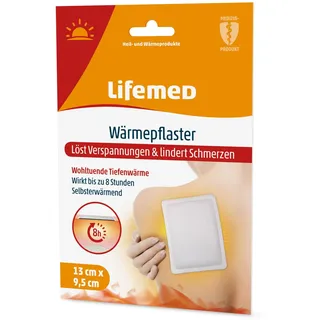 Lifemed Wärmepflaster 9,5 cm x 13 cm weiss Selbsterwärmend
