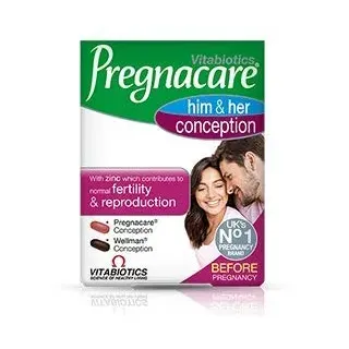 (4 PACK) - Vitabiotics Pregnacare His & Hers Tablets | 60s | 4 PACK - SUPER SAVER - SAVE MONEY by Vitabiotics