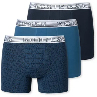 SCHIESSER Jungen Retroshorts - 3er-Pack Basic Kids blau