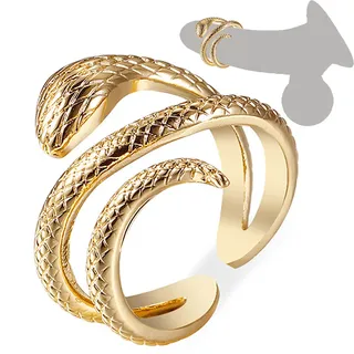 ScreaAss Verstellbarer Schlange Penisring Cobra Metall Eichelring Edelstahl Ring Für Männliches Vorzeitige Ejakulation Erektion Keuschheitsring Penis Eichel Intimschmuck Sexspielzeug,Gold,1Pcs