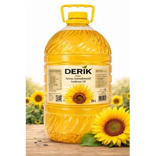 Derik Sonnenblumenöl 10L – Reines Sonnenblumenöl, Vegan, Für Kalte & Warme Küche, PET-Flasche