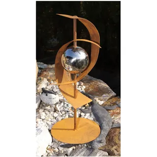 Skulptur Futura Edelrost Rost Metall Gartendeko auch für Säule