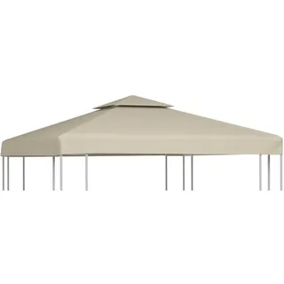 vidaXL Pavillon-Ersatzdach 310 g/m2 Beige 3x3 m