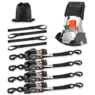 Vevor Spanngurte Automatik 25,4 x 3048 mm 544 kg Bruchlast 4er-Pack