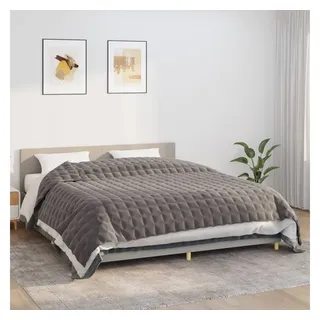 vidaXL Gewichtsdecke Grau 220x260 cm 15 kg Stoff