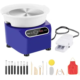 Vevor Töpferscheibe 28 cm elektrisch mit Pedal und LCD-Touchscreen