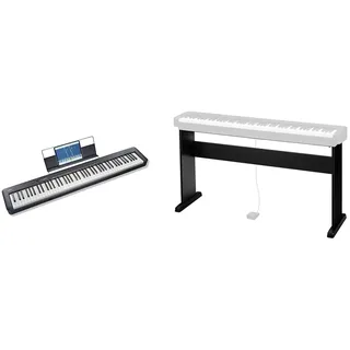 Casio CDP-S110BK Digitalpiano schwarz mit 88 gewichteten Tasten & CS-46P Basisstand schwarz für Casio CDP-S100, CDP-S350