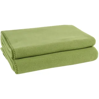 Soft-Fleece Decke 180 x 220 cm green