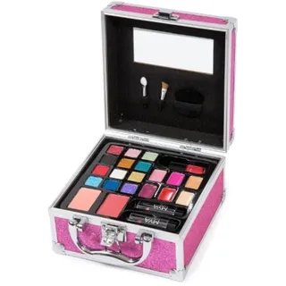 Mya Cosmetics MYA Glitter Fashion | Professioneller Make-up-Koffer | Lidschatten-Set, Rouge, Lippenstift, inklusive Pinsel und Make-up-Pinsel