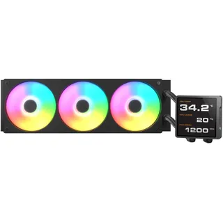 Cougar CPU Wasserkühlung Poseidon Vistek Pro 360, ARGB, Schwarz